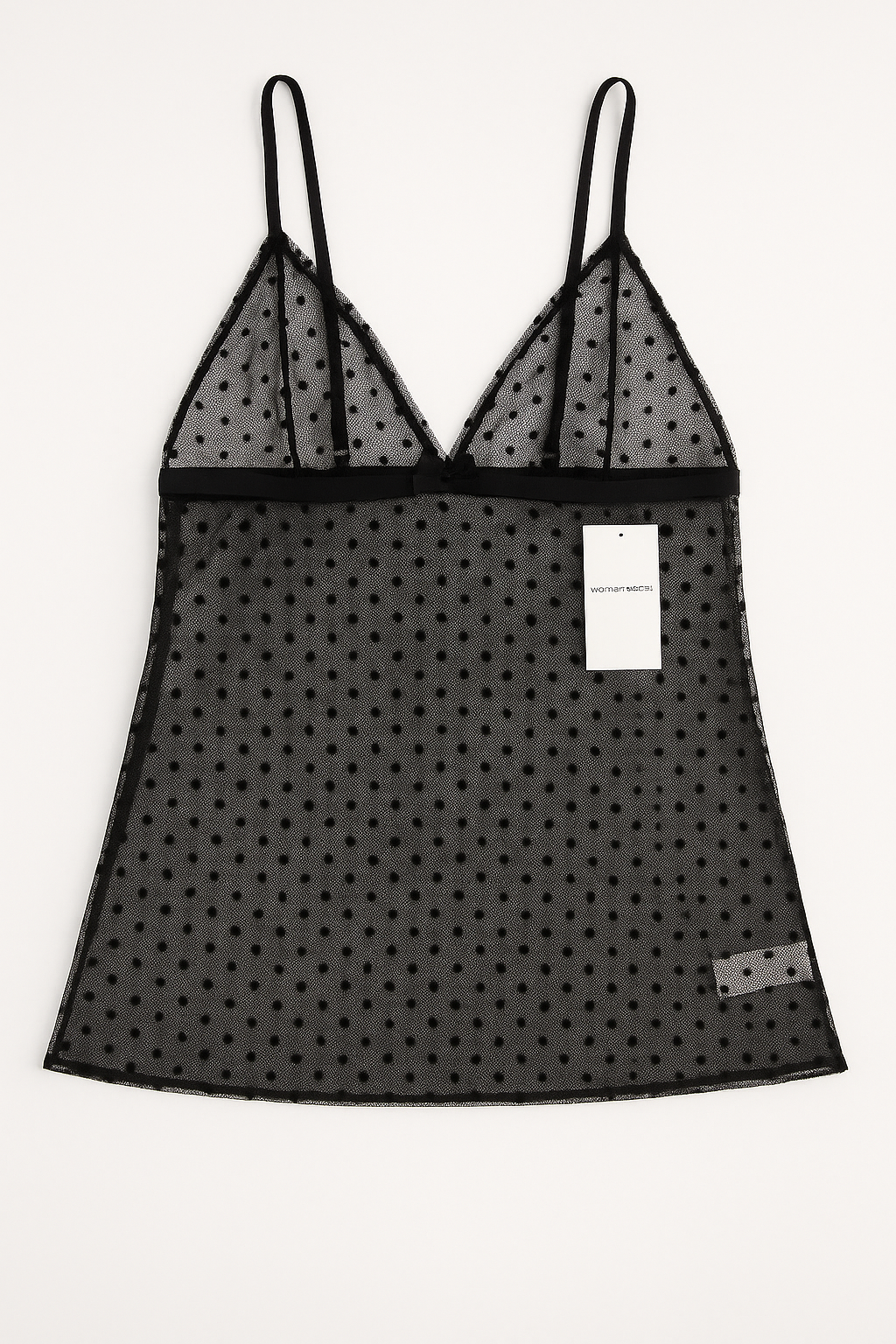 Women’s Secret Sheer Black Polka Dot Nightdress