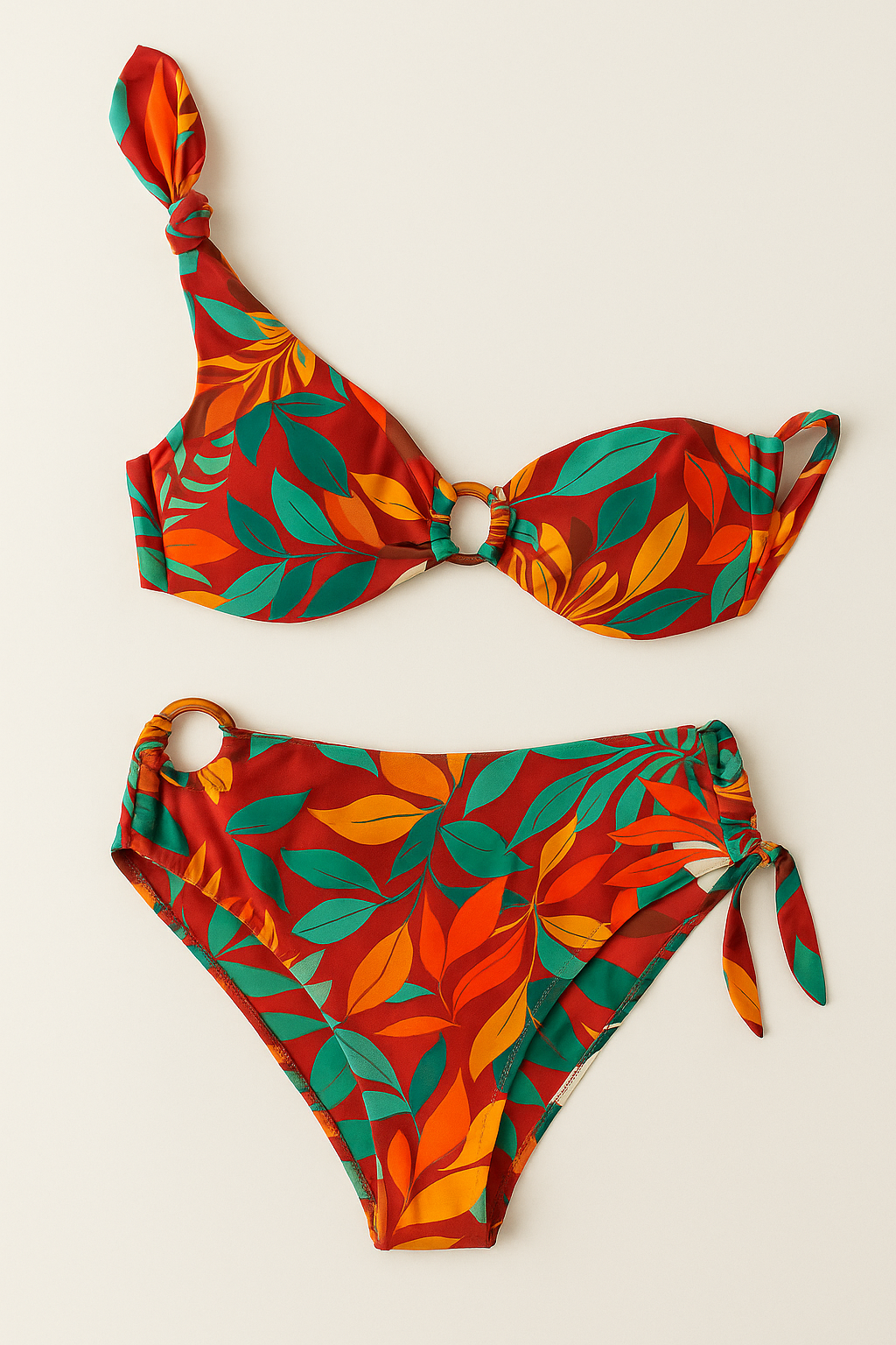 Women’s Secret Tropical One-Shoulder Bikini Set
