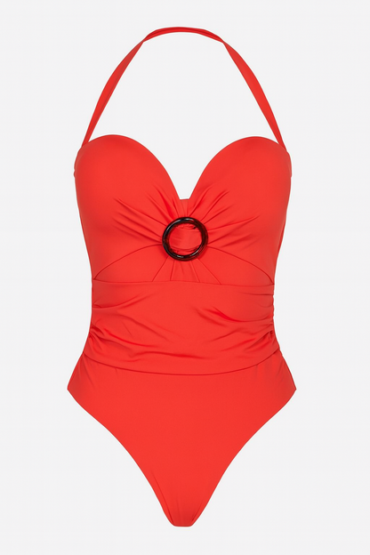 Women’s Secret Red Ring Detail One-Piece Swimsuit