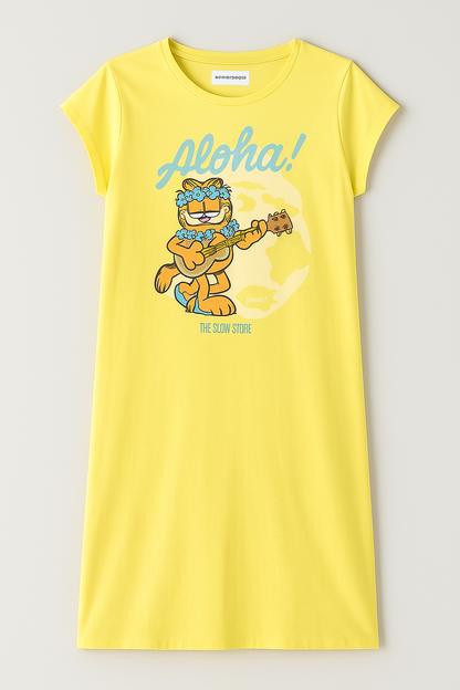 Women’s Secret Garfield “Aloha” Yellow Nightdress