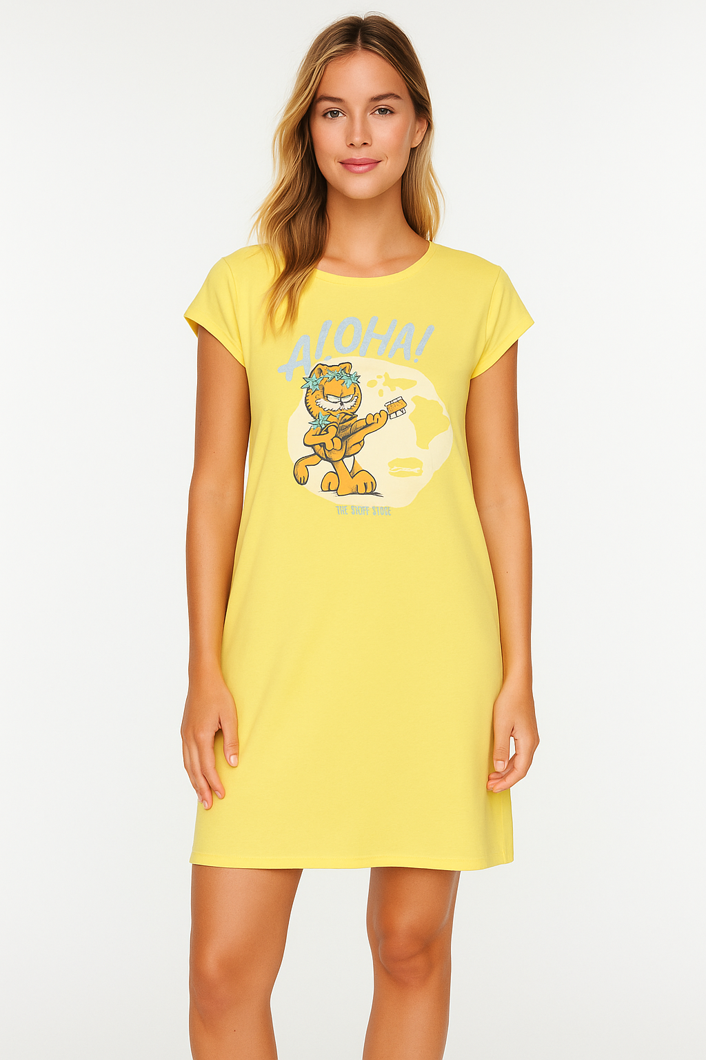 Women’s Secret Garfield “Aloha” Yellow Nightdress