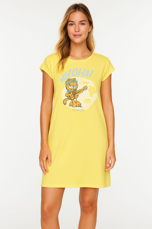 Women’s Secret Garfield “Aloha” Yellow Nightdress