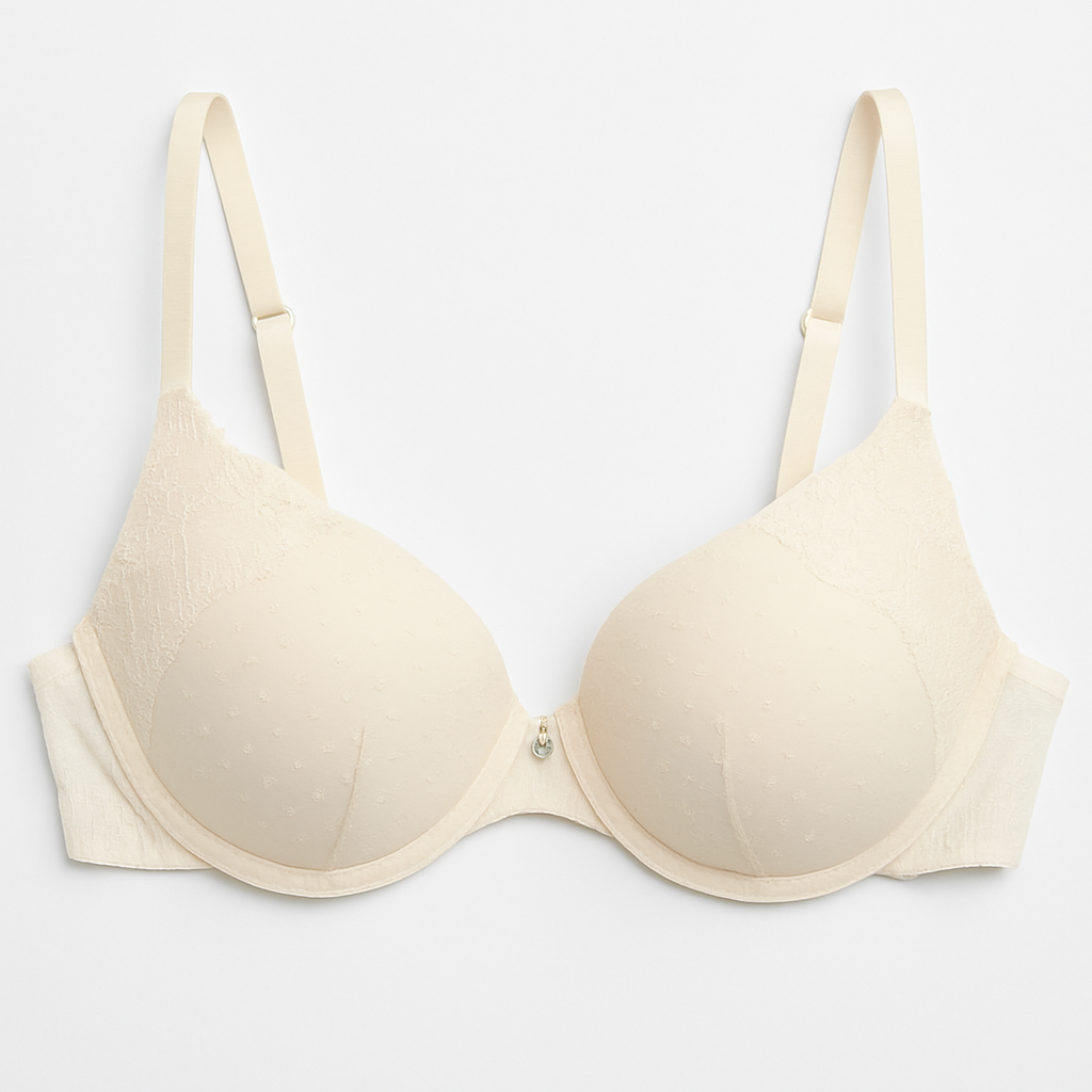 Women’s Secret Ivory Lace Detail Underwire Bra – Lightly Padded & Adjustable