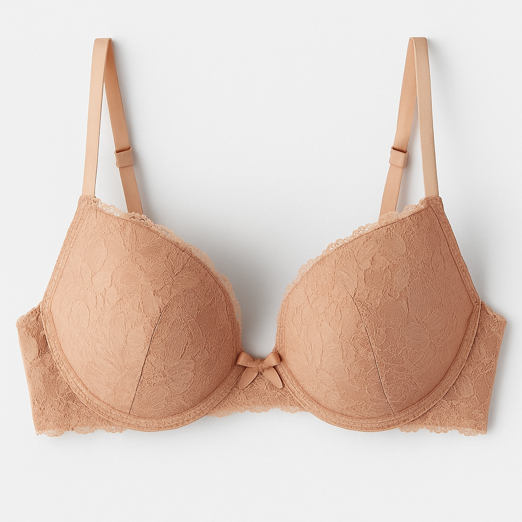 Women’s Secret Nude Floral Lace Push-Up Bra – Elegant & Comfortable
