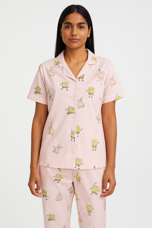 Women’s Secret SpongeBob Print Pajama Set