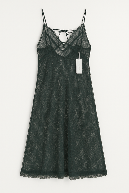 Women's Secret Dark Green Lace Nightgown - Elegant Sleepwear