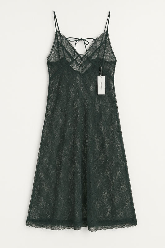 Women's Secret Dark Green Lace Nightgown - Elegant Sleepwear