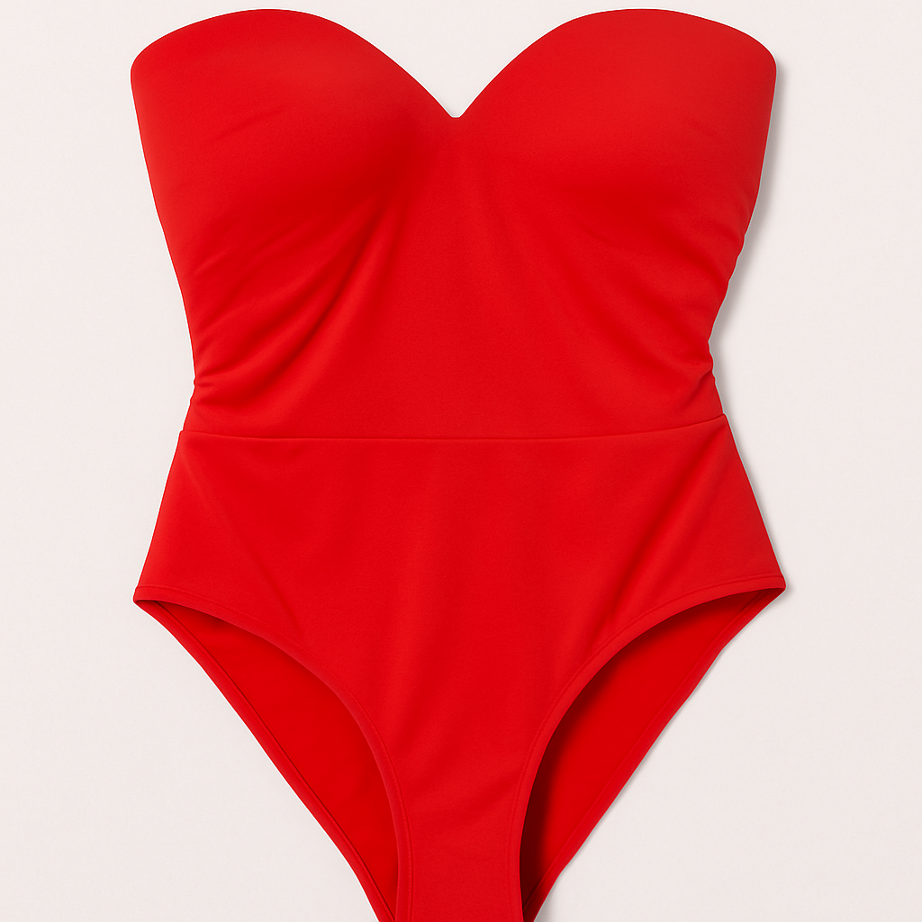 Women’s Secret Red Strapless Bandeau One-Piece Swimsuit