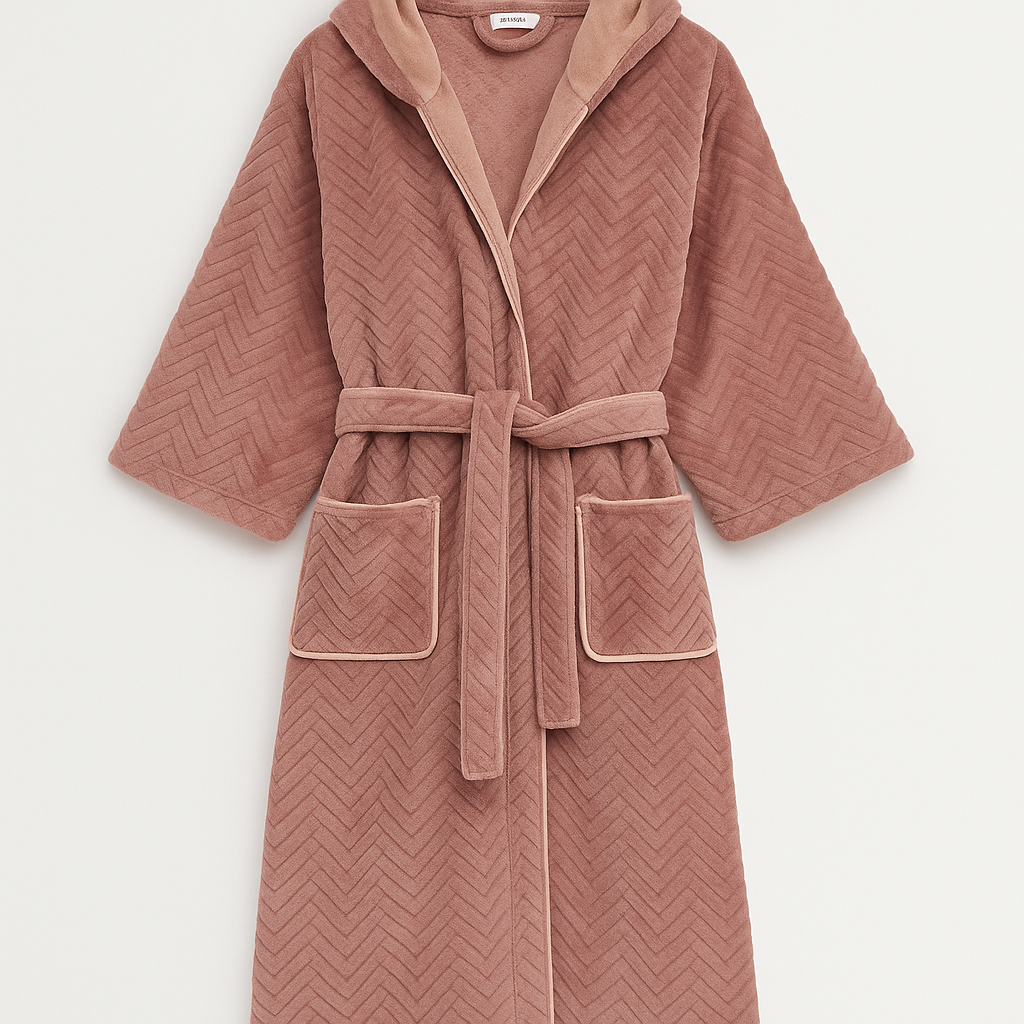 Women’s Secret Mauve Plush Hooded Bathrobe